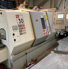 Haas #SL-30T, CNC lathe, 30" swing, 10" chuck, 3" bar, 12 turret, A2-6, tailstock, tool presetter, chip