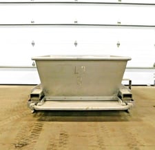 Stainless Hopper w/Pneumatic Slide Out Bottom Gate