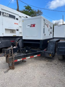 44 KW Hipower #HRYW50T6, trailer mounted, sound attenuated enclosure, Tier 3, 6610 hours, 2013, $27.5k