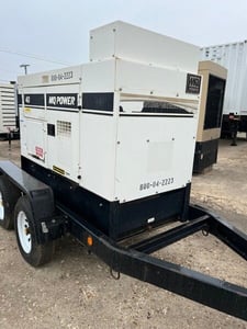 30 KW Multiquip #DCA40SSKU4, trailer mounted, sound attenuated enclosure, 3877 hours, 2015, $35k