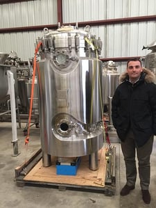 264.17 gallon Allegheny Bradford bio-reactor, 1000 liter, Stailess Steel, clamp top w/swing bolts, unused