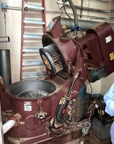 Hosokawa Alpine #500ZPS, air classifying mill, Carbon Steel, 10 HP, 4200 RPM max housing speed, 2800 RPM door