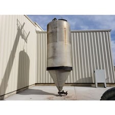 Brismet #T-6061-T6 ALUM, Aluminum Powder Silo, 350 cu.ft., 137" long straight side, 67" long cone, 6" outlet