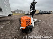 6 KW Generac #MLT6S light tower, diesel, enclosure mounted on trailer, 120/240 Volts, #89326