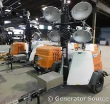 6 KW Generac #MLT6S light tower, diesel, enclosure mounted on trailer, 120/240 Volts, #89326