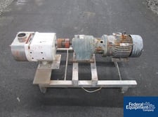 3" Unibloc Rotary Lobe Pump, Stainless Steel, 5 HP, 230/460 volt motor, serial# 4644