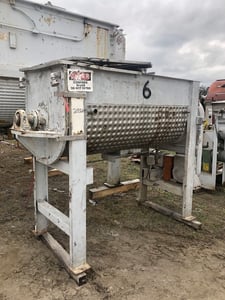 40 cu.ft. Aaron, Stainless Steel ribbon blender w/dimple jacket, center bottom discharge, 7.5 HP