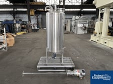 Walker Agitated Receiver, 316L Stainless Steel, 400 Liter, 24" diameter x 48" straight side, dish top and