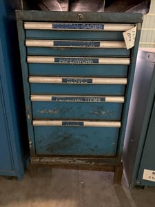 6 Drawer Stanley Vidmar Cabinet, 23" x 28" x 32" Dimensions