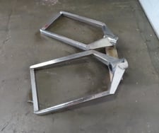 Ross, Double Planetary Mixing Blades, 100 gallon, stainless steel, polished, 33.5"high x 18" wide bottom &