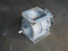 8" Smoot, Rotary Airlock, steel housing, stainless valve, 8" x 8" opening, 8" x 4.5" tapers, 12-3/8" overall