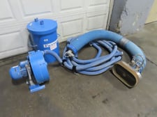 50 lb. Anver vacuum lift with blower, hose & lift, 5 HP, equipped with a bin filter