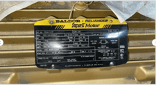 Baldor Reliance #Super-E motor, 25 HP, 230/460 V. TEFC 60 Hz 3 Ph CEM4103T