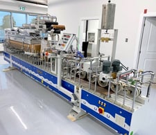 Unimak #PW-35F65-PC, Hot Melt Profile Wrapper, (6.5) meters long (21' ) bedframe, (22) drive wheels, 16-114