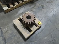Pinion gear for ball mill, 17 tooth, coarse tooth, keyed, new