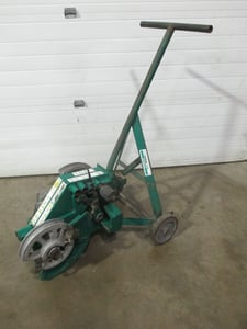 1/2" -2" Greenlee #1818, mechanical conduit bender includes 3 cast shoes, portable on wheels, built-in rachet