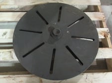 24" Lathe face plate with D1-6 back plate, 2-1/2" thick