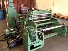 Kidder #CW slitter winder, 42" center rewind, single shaft, 40" dia unwind/rewind, refurbished
