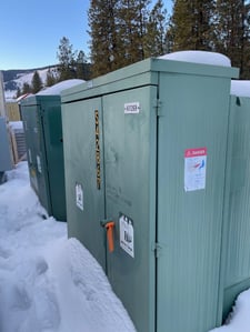 300 KVA 24940GrdY/14400 Primary, 480Y/277 Secondary, ABB, padmount transformer