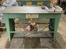 Lubow #ML6, wire bender, 2 stop, 400 Degrees  rotation, 6" rotating disc, 24" x60" table, foot pedal