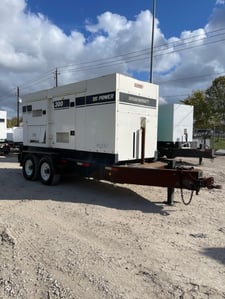 264 KW Multiquip #DCA300SSK4, trailer mounted, sound atternuated enclosure, Tier 3, 3127 hours, 2008, Call