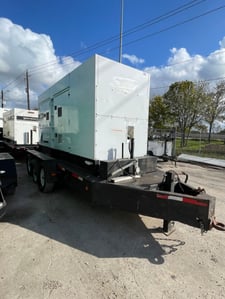 352 KW Multiquip #DCA400SSV, trailer mounted, sound atternuated enclosure, Tier 3, 4614 hours, 2007, $105k