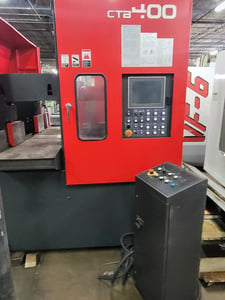 16" Amada #CTB400, Carbide Ferrous High Speed saw CNC, blade control, hydraulic tension control, in and out