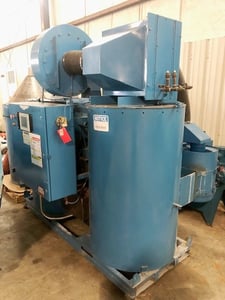 Novatec desiccant dryer with touch screen control, includes (2) approx 1000 lb. hoppers w/receivers