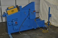 2500 lb. CWP, coil cradle & straightener, 48" outside dimension, 6" x .078", 7-roll, variable speed, loop