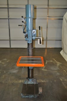 12" Lincoln #S-24B, single spindle drill, 12" throat, 80-950 RPM