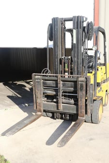10000 lb. Caterpillar #T120C. Forklift, Cushion Tires, LP Powered, Three Stage Mast and Side Shift