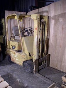 4000 lb. Hyster #S40C Forklift, LP, solid tire, 114" lift height, 36" forks, 77" mast height, 36" carriage