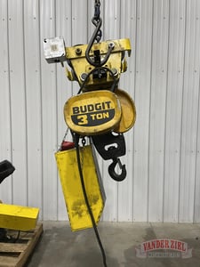 3 Ton, Budgit #11690127, chain hoist with trolley, serial #280027, #16113