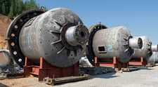 8' x 10' Union Ironworks EGL Ball Mills, 400 HP, Bull gear lube system (3 available)
