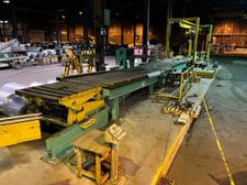 10000 lb. Loopco slit coil packaging line, L to R, 24" width, 72" OD, 16"-20" ID