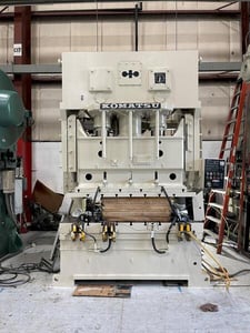 150 Ton, Komatsu #OBW150-2, double crank mechanical press, 7.87" stroke, 23.68" Shut Height, 1987