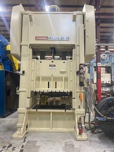 400 Ton, Niagara #BP2-400-60-48, straight side double crank mechanical press, 10" stroke, 31.5" Shut Height