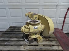 6" Prater #PAV-6C, rotary airlock, open end steel rotor, 6" round flange, 10.75" flange to flange, 1/2 HP