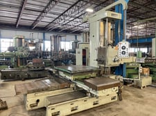 4" Wotan #B105/120M, table type horizontal boring mill, 44" x55" built-in power rotary table, #50 taper