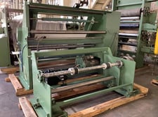 Shar Manufacturing, 62" center rewind rereller & inspection machine, 1500 FPM, 1990