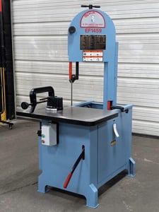 14.5" x 8.5" Roll-In Saw #EF1459, horizontal band saw, 8.75" throat, 3/4" W x 8/12" T x 10' L blade, 1 HP