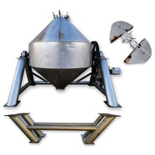 50 cu.ft. Stainless Steel Double Cone Blender, 94" diameter, 30" straight side