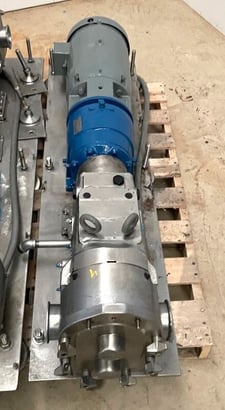 Waukesha Cherry Burrell #130, Positive Displacement Rotary Lobe Pump, 3" tri-clamp inlet/outlet, 7.5 HP