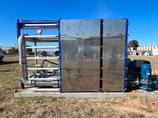 9910 sq.ft., GEA, plate type hear exchanger with, 10" dia in/outlet