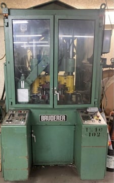20 Ton, Bruderer #BSTA20, 4-post high-speed stamping press, control, variable speed, 1985