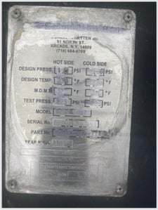 Schmidt Bretten #Sigma 017, Plate Heat Exchanger, Part #4-017-GBN-009-00