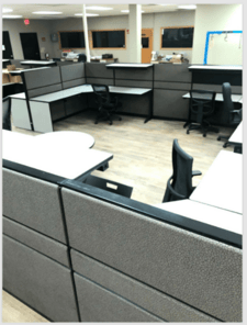 Image for Teknion office cubicles with office furniture, office cubicle workstations