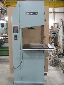 20" Delta #28-640, vertical band saw, 156-1/2" x 1" blade, 2 HP