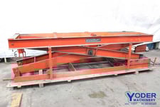 Bradbury scissor transfer lift, 144" table length, 36" table width, 54" raised height, #65258