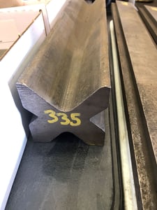 19-3/4" L, 4-way Die, Square 3-5/8 In, V Fts: 1 In, 1-1/2 In, 2 In, 3 In, Length 19-3/4 In